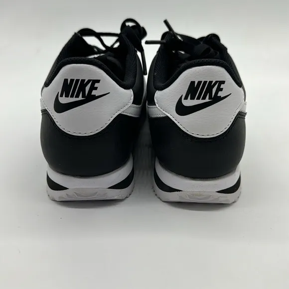 Women's Nike Cortez Black White Leather Athletic Shoes DN1791 001 NWOB