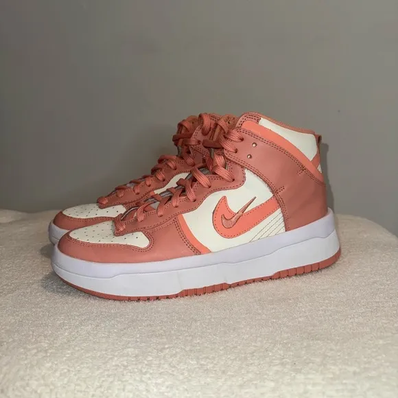 Women's Nike Dunk High Up Light Madder Root Crimsom Bliss. Size 8.5