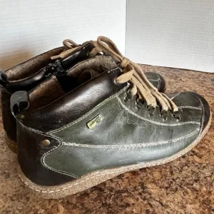 Women’s Remonte lace up ankle boots in‎ havanna/leaf colorway size 40
