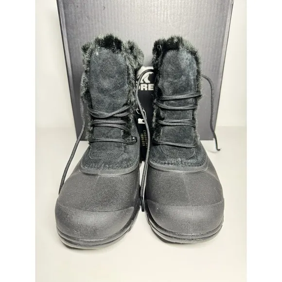 Womens Sorel Sueded Winter Boots Black Snow Angel Size 9 NEW IN BOX