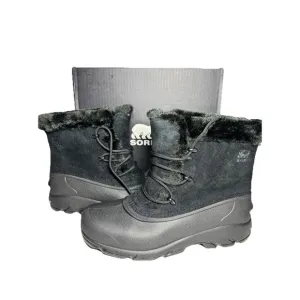 Womens Sorel Sueded Winter Boots Black Snow Angel Size 9 NEW IN BOX