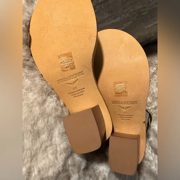Zadig &amp; Voltaire Cecilia Crinkled Caprese Sandals
