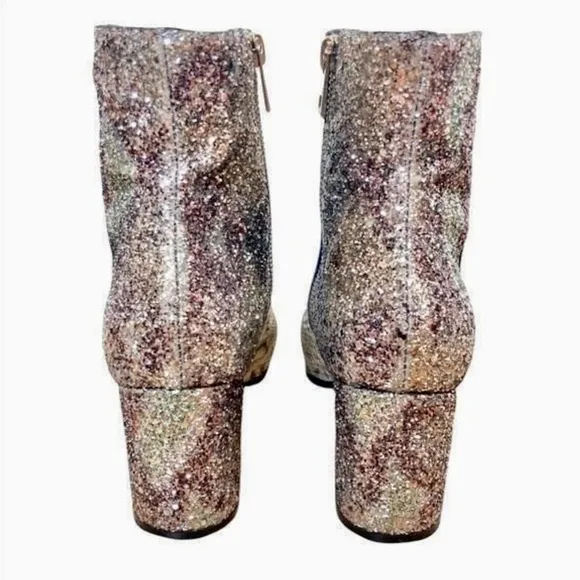 Zadig &amp; Voltaire Lena Ankle Booties - Glitter - Snakeskin Leather Print