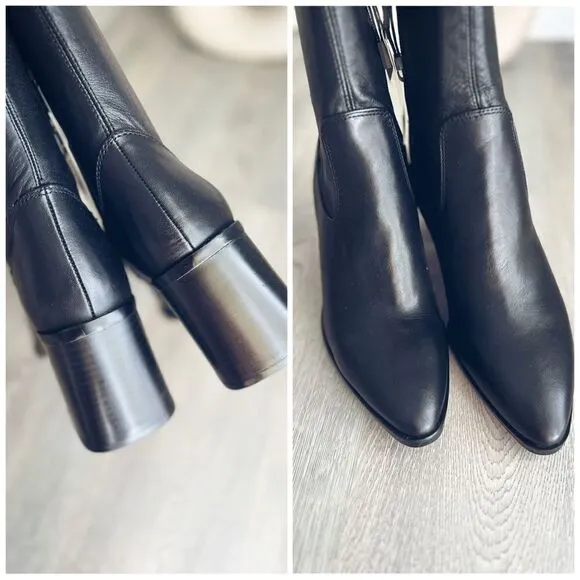 Zara Ankle Heeled Genuine Leather Boots New