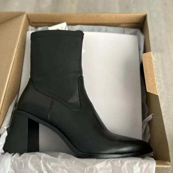 Zara Ankle Heeled Genuine Leather Boots New