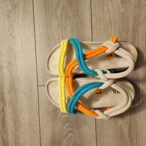 Zara Colorful Braided Sandals