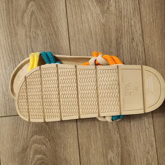 Zara Colorful Braided Sandals