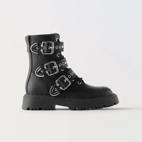 ZARA KIDS STUDDED ANKLE BOOTS