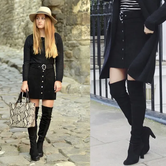 ✨ZARA✨ Leather Suede 70’s Skirt
