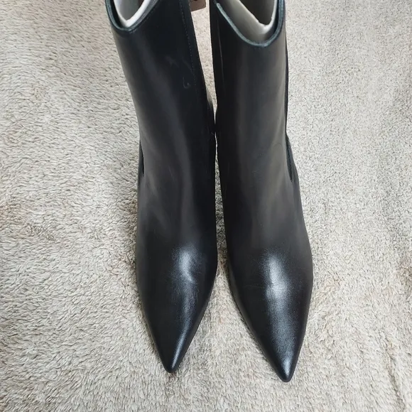 Zara Leather Wedge Ankle Boots