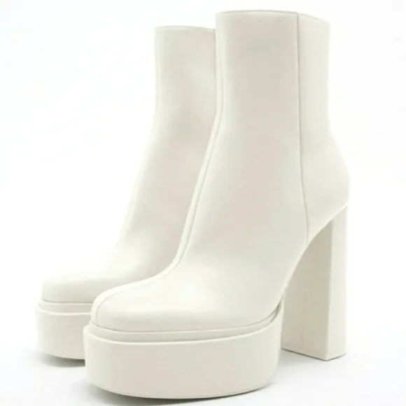 ZARA platform ankle boots  bloggers favorite