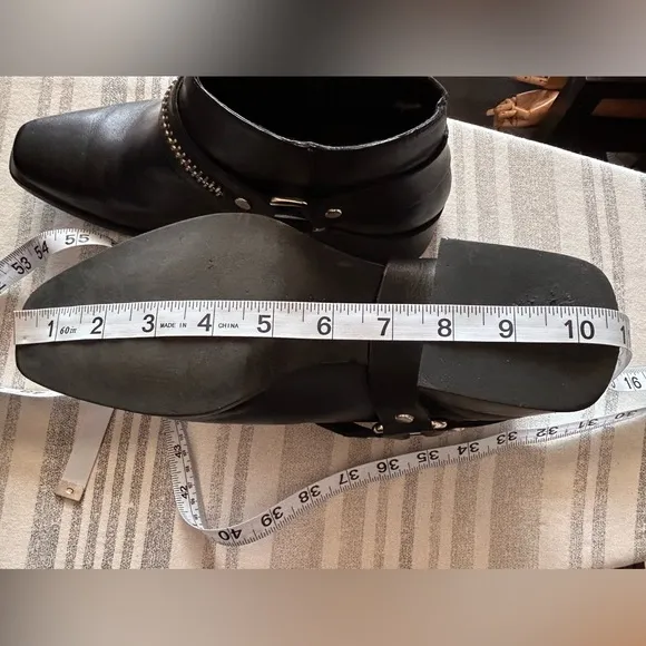 Zara Woman‎ Black Moto Ankle Boots Size 39 (8.5)