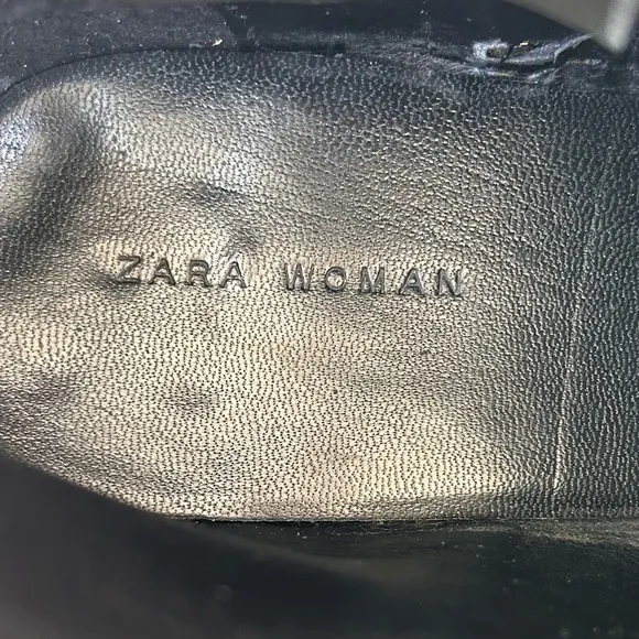 Zara Woman‎ Black Moto Ankle Boots Size 39 (8.5)
