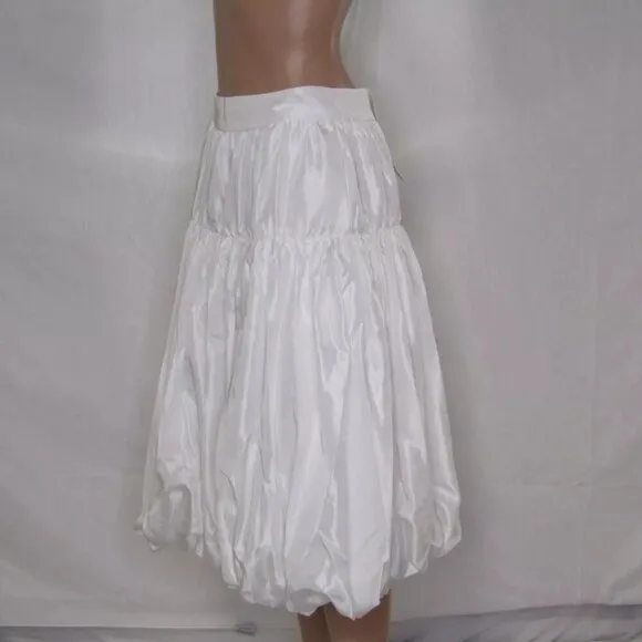 Zemeta Women's Whip Balloon Skirt White Size L