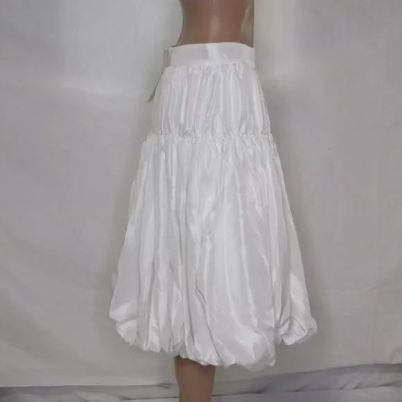Zemeta Women's Whip Balloon Skirt White Size L